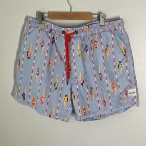 Skwosh mens graphic print swimming laps drawstring swim shorts size L NWT